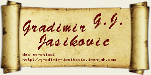 Gradimir Jasiković vizit kartica